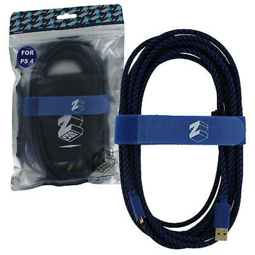 ZedLabz Ultra (Gold Plated) 5M Extra Long USB Charge Cable - PS4