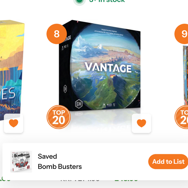A popup appears — add to a list