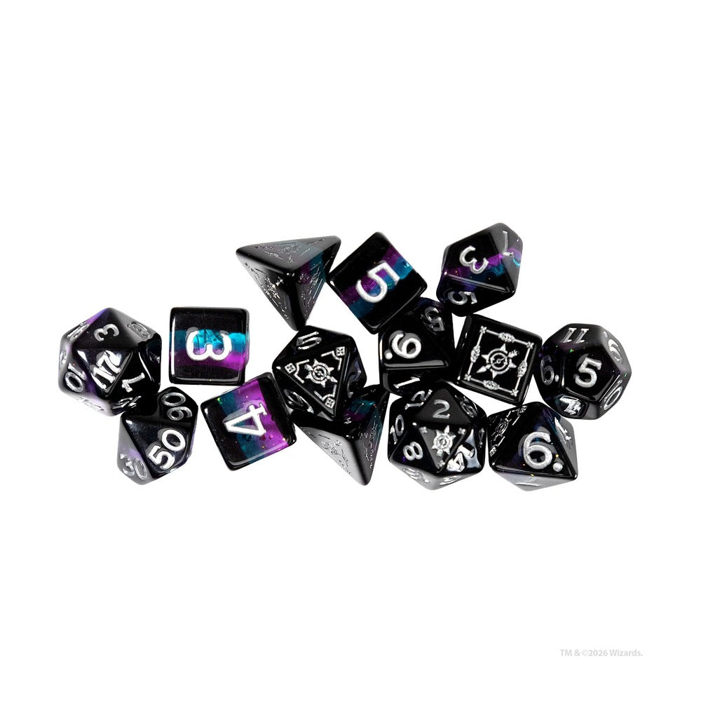 Dungeons & Dragons Adventure Dice Set - Ranger (Black, Blue) - Sirius Dice | Zatu Games