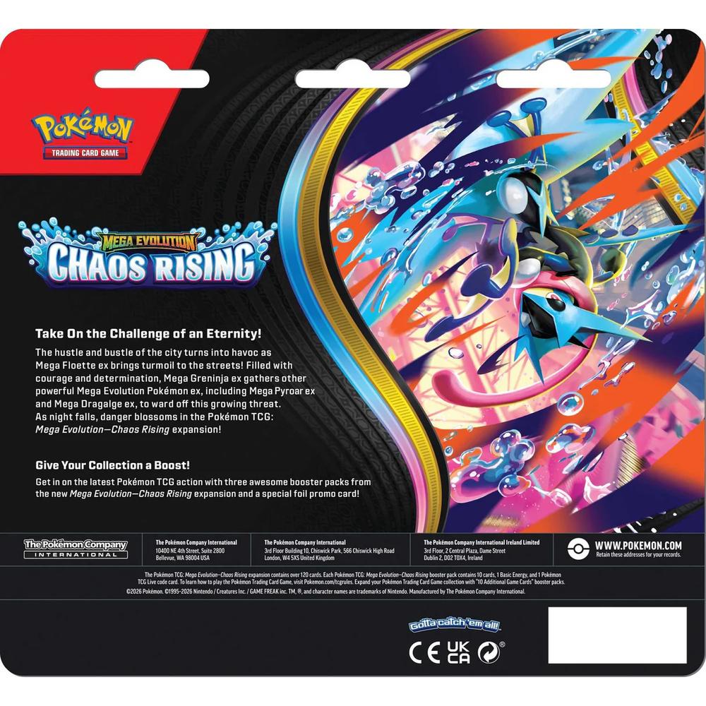 Pokemon TCG: Mega Evolution Chaos Rising - 3-Pack