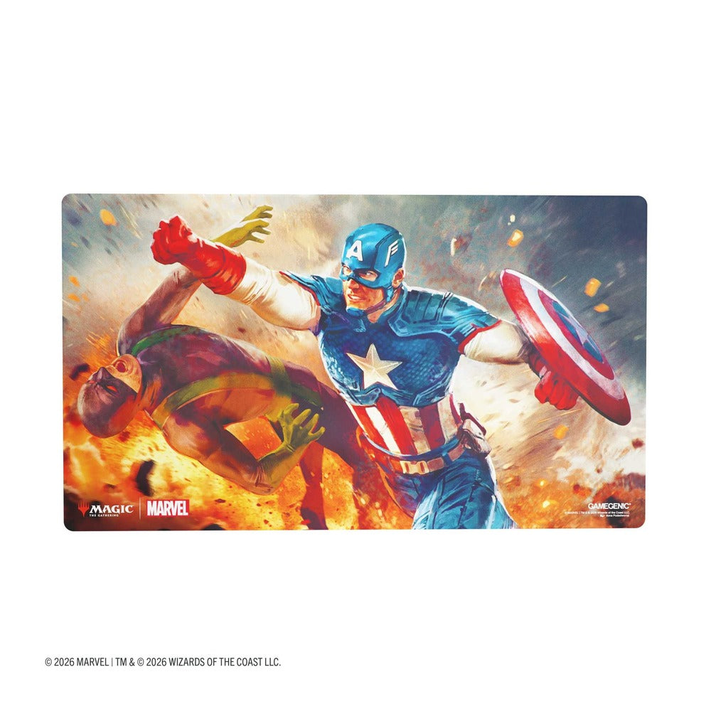 Gamegenic Magic: The Gathering Marvel Super Heroes Prime Playmat - Captain America, Super-Soldier | Zatu Games