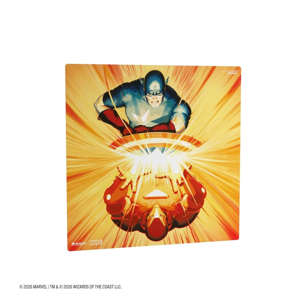 Gamegenic Magic: The Gathering Marvel Super Heroes Prime 2-Player Playmat - Iron Man/Captain America | Zatu Games
