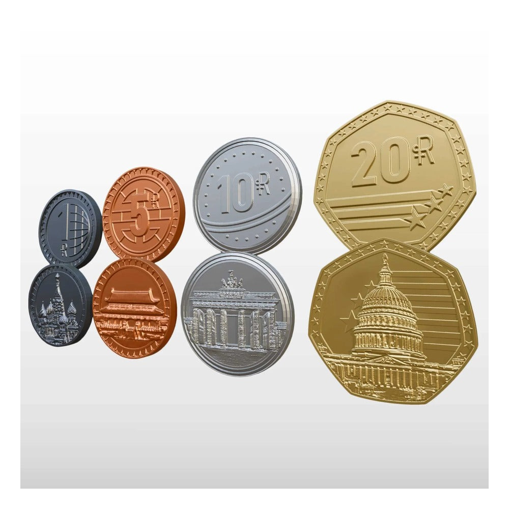 World Order: 85 Deluxe Metal Coins - Hegemonic Project Games | Zatu Games