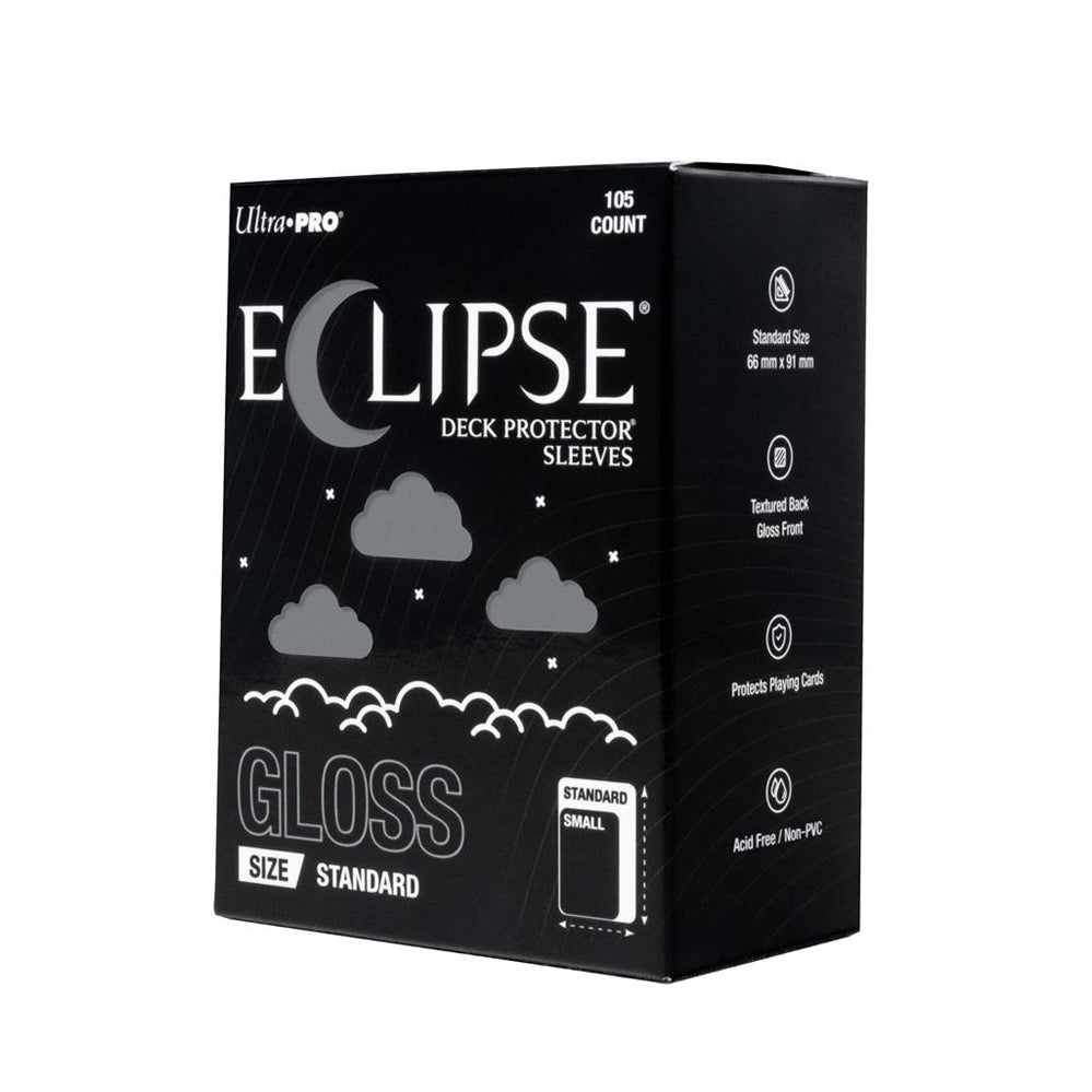 Eclipse Gloss Standard Deck Protector Sleeves: Smoke Grey (105ct)